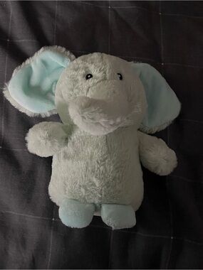 Mint Green Plush Elephant Stuffed Animal Soft Toy Nursery Decor